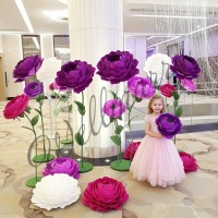 Ростовой цветок из бумаги "Пион фиолетовый"